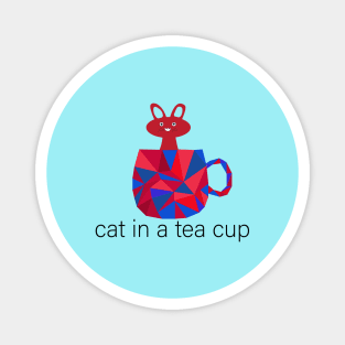 Cat in a teacup Magnet